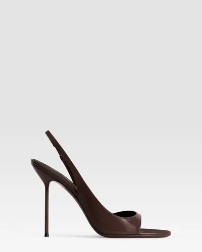 Paris Texas Patent Leather Sandal In Brown