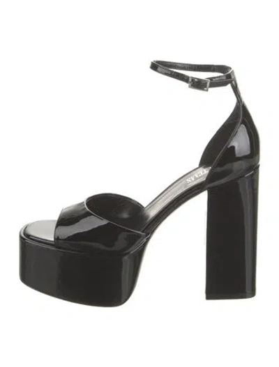 Pre-owned Paris Texas Patent Leather Sandals In Black