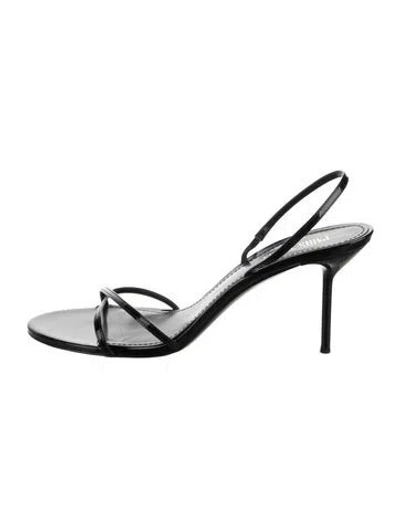 Pre-owned Paris Texas Patent Leather Sandals In Black