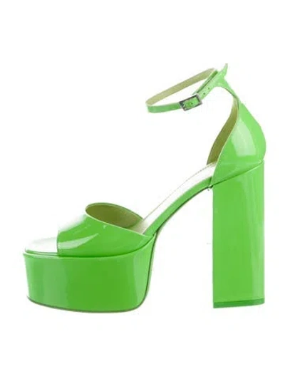 Pre-owned Paris Texas Patent Leather Sandals In Green