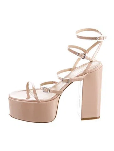 Pre-owned Paris Texas Patent Leather Sandals In Neutral