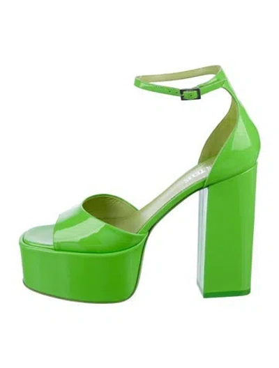 Pre-owned Paris Texas Patent Leather Sandals W/ Tags In Green