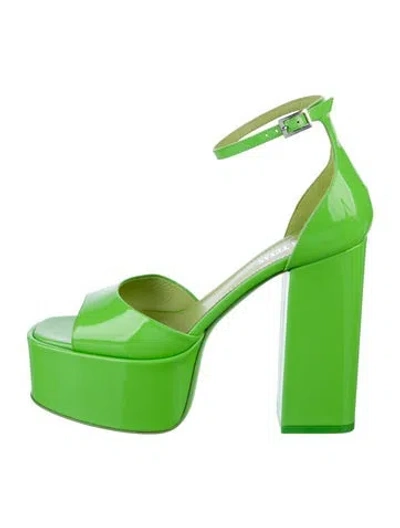 Pre-owned Paris Texas Patent Leather Sandals W/ Tags In Green