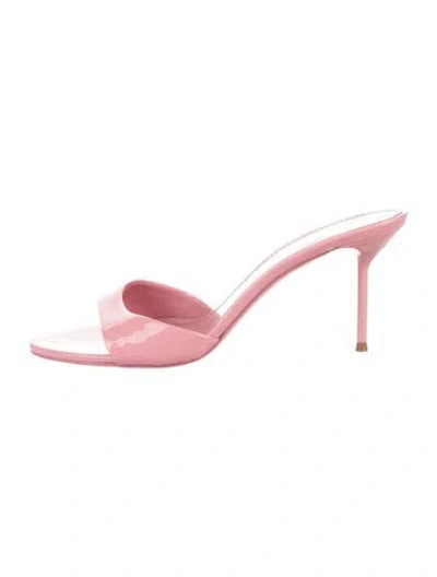 Pre-owned Paris Texas Patent Leather Slides In Pink