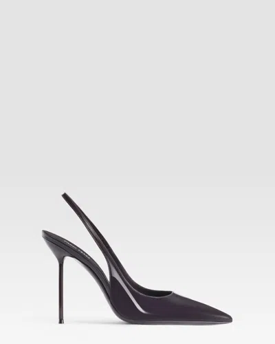 Paris Texas Patent Leather Slingback In Purple