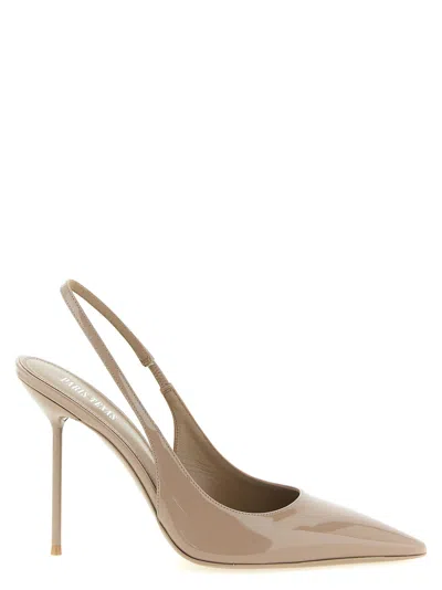 Paris Texas Patent Leather Slingback Heel In Nude