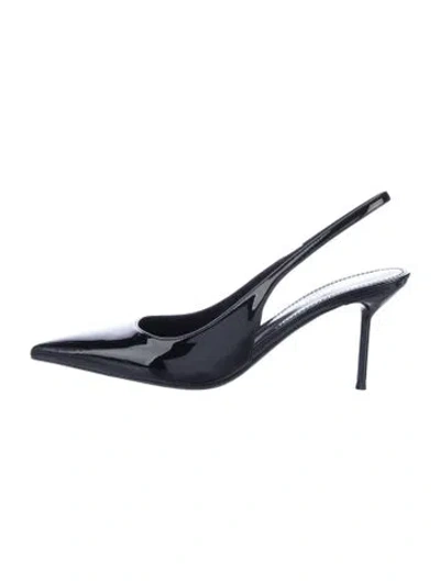 Pre-owned Paris Texas Patent Leather Slingback Pumps In Black