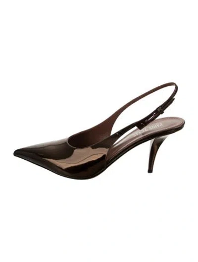 Pre-owned Paris Texas Patent Leather Slingback Pumps In Black