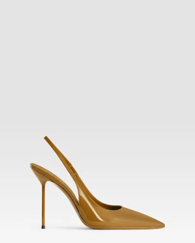 Paris Texas 105 Lidia Patent-leather Slingback Pumps In Yellow