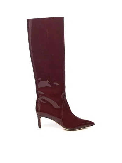 Paris Texas Patent Leather Stiletto Boots In Multi