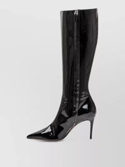 Paris Texas Patent Leather Stiletto Knee-high Boots In Black
