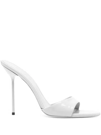 Paris Texas Patent Leather Stiletto Sandals In White