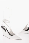 Paris Texas Patent Leather Wanda Slingbacks With Wedge Heel 9.5cm In White