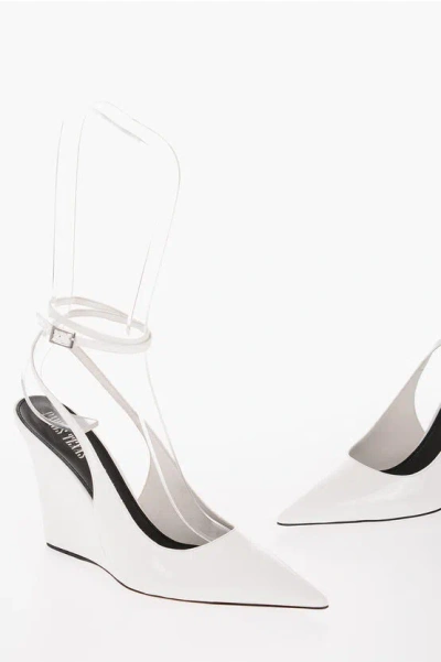 Paris Texas Patent Leather Wanda Slingbacks With Wedge Heel 9.5cm