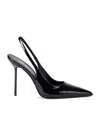 Paris Texas Sleek Slingback Pumps With Premium Calf Leather And Elegant Stiletto Heel In Black