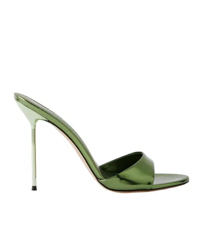 Paris Texas Lida 105 Patent-leather Mules In Green