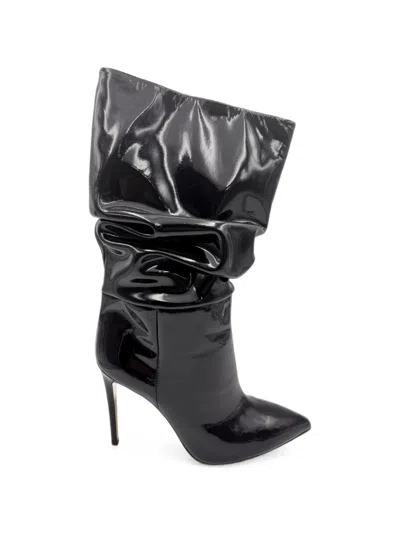 Paris Texas Patent-leather Slouchy Boots In Black