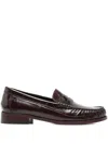 Paris Texas Penny Leather Loafers In Brown