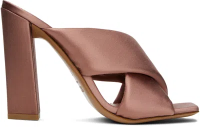 Paris Texas Pink Dafne Heeled Sandals In Dark Phard