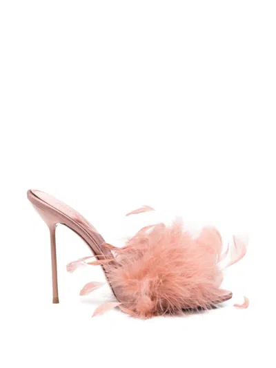 Paris Texas Lidia Feather-embellished Sandals In Pink