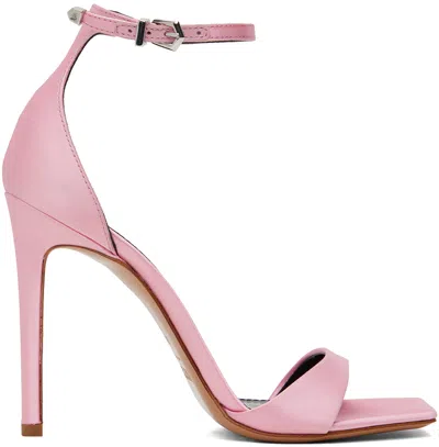 Paris Texas Pink Satin Stiletto Heeled Sandals
