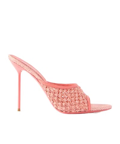 Paris Texas Pink Square Toe Slide Sandals
