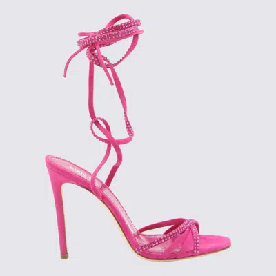 Paris Texas Pink Suede Holly Nicole Sandals In Pink Ruby