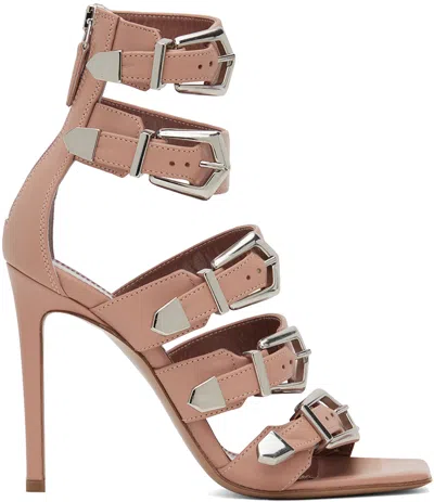 Paris Texas Pink Ursula Heeled Sandals In Dark Phard