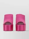 Paris Texas Platform Satin Open Toe Mule