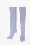 Paris Texas Lizard Skin-effect Knee-high Boots In Blue