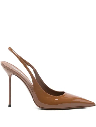 Paris Texas Patent Leather Lidia Slingback Pumps 105 In Brown