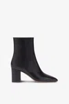 Paris Texas Pointed Ankle Boots In Smooth Black Leather In Black