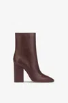Paris Texas Pointed Ankle Boots In Smooth Mocha Leather In Mocha