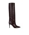 Paris Texas 100mm Crocodile-embossed Stiletto Boots