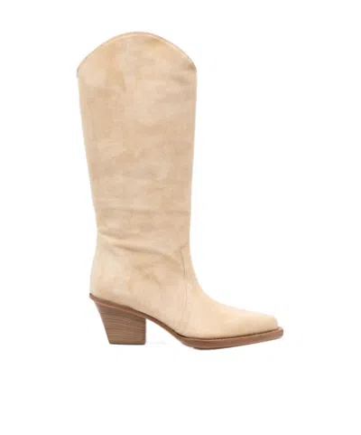 Paris Texas Pointed Boots In Nude