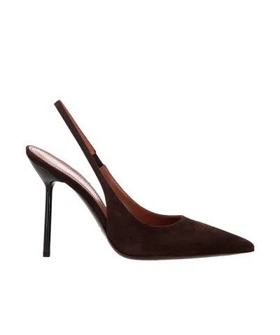 Paris Texas Pointed High Heel Sandals In Black