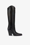 Paris Texas Woman Knee Boots Black Size 10 Calfskin In Black