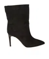 Paris Texas 85mm Pointed-toe Suede Boots In Black
