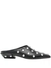 Paris Texas Studded Pointed Toe Mule In Black