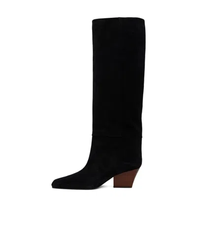 Paris Texas Pointed Toe Boots In Black