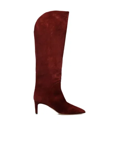 Paris Texas Pointed Toe Boots In Brown