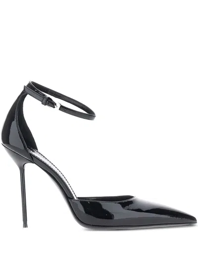 Paris Texas Pointed-toe High Heel Pumps With Ankle Strap In Black