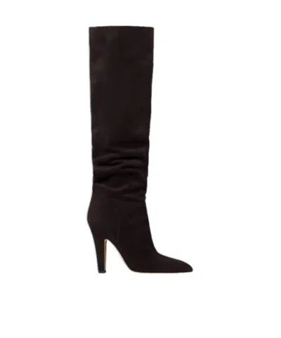 Paris Texas Pointed-toe Knee-high Boots In Brown