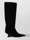 Paris Texas Pointed Toe Knee Length Suede Ankle Boots