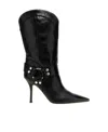 Paris Texas Pointed-toe Leather Boots In Black