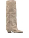 Paris Texas Pointed-toe Suede Boots In Neutral