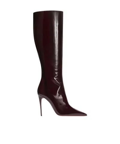 Paris Texas Pointed-toe Boots In Animal Print