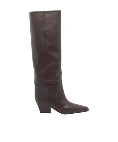 Paris Texas Pointed-toe Boots In Brown