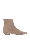 Paris Texas Pointed-toe Side-zip Ankle Boots In Neutral