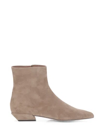 Paris Texas Pointed-toe Side-zip Ankle Boots In Neutral